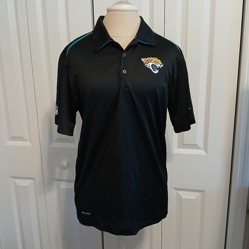 Mens Small Nike Dri-Fit Jacksonville Jax Jaguars Jags Polo Shirt NFL Onfield